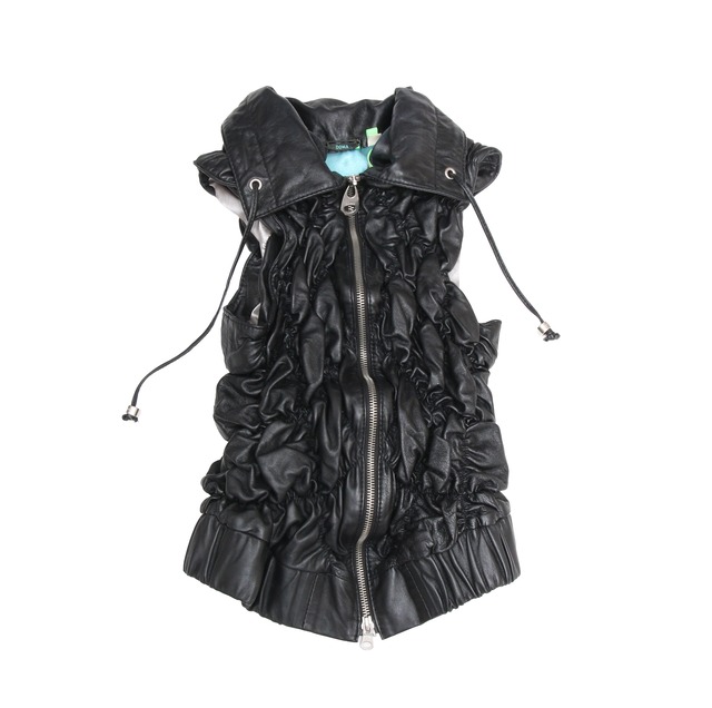 Doma Euro LambLeatherSharringZipVest