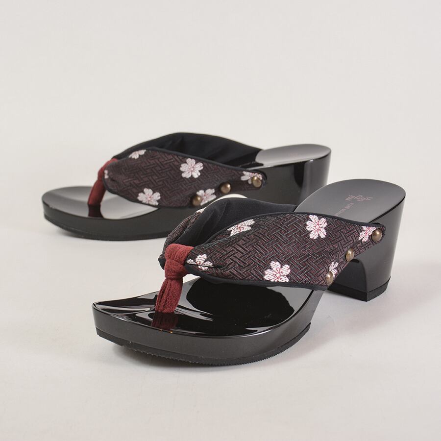 水鳥工業 hitete サボ 6.5cmヒール KCS-11 openタイプ/ココア 22cm