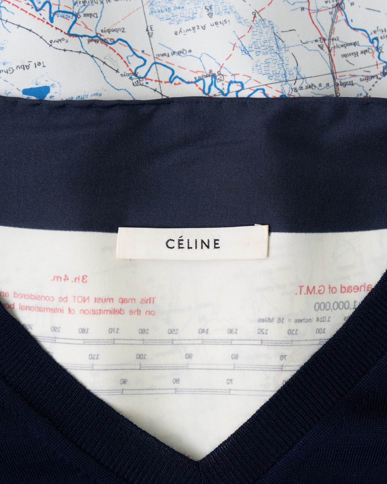 〈CÉLINE by phoebe philo〉Scarf-detail knit top