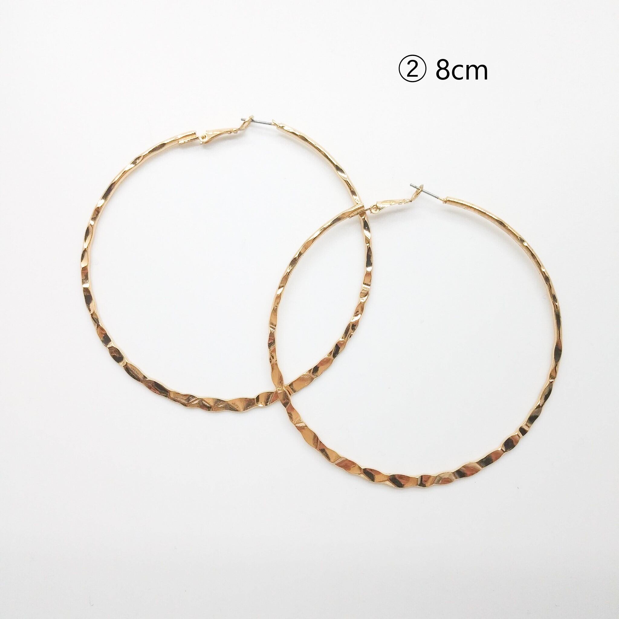 ゴールド 大振りフープピアス 3サイズ ダンス イベント クラブ フェス 大振り アクセサリー 定番