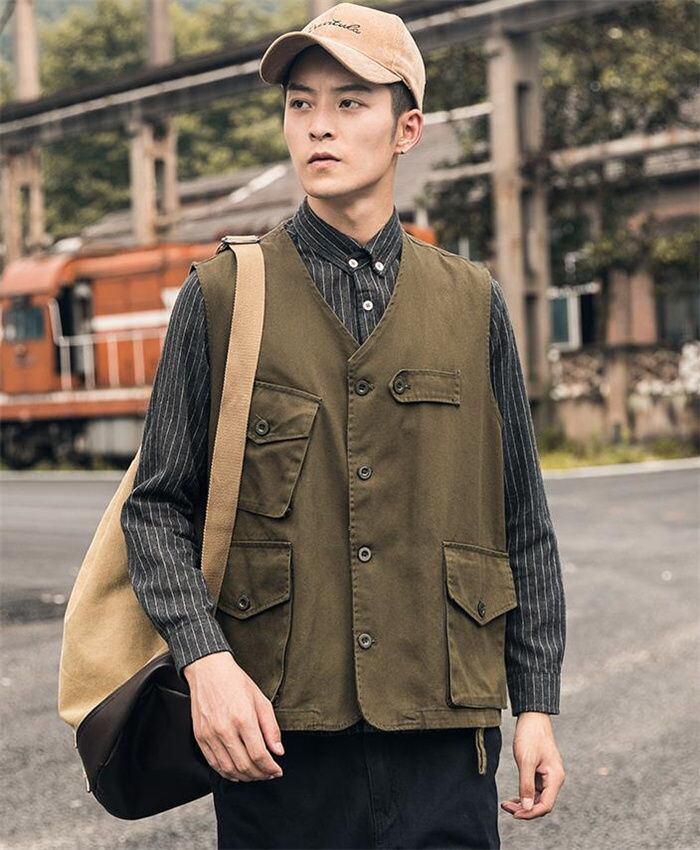 ベスト アウトドアベスト ミリタリー メンズ 4色 L-6XL 釣り