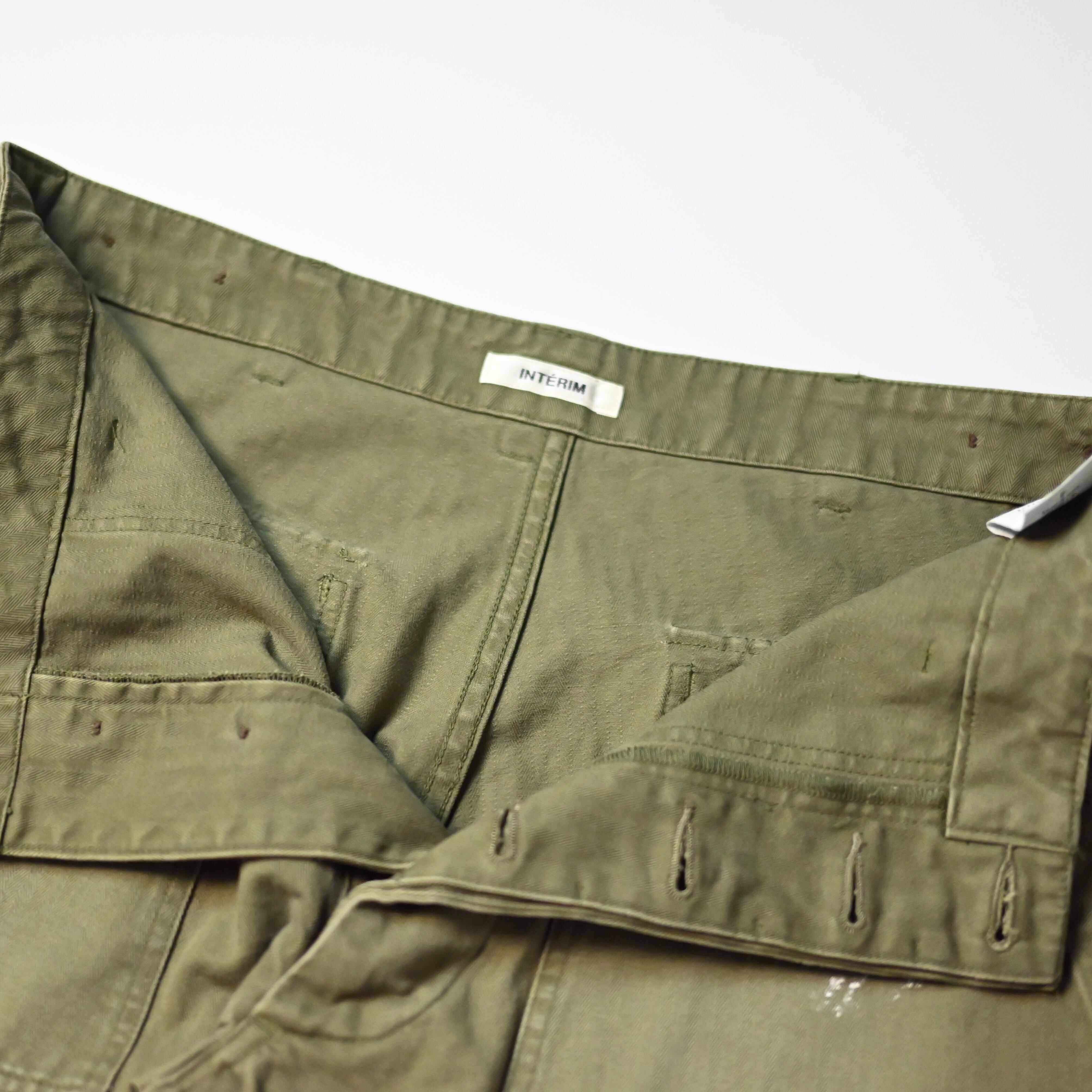 INTERIM / MILK PAINT VINTAGE WASH ORGANIC COTTON US ARMY M-47 HBT