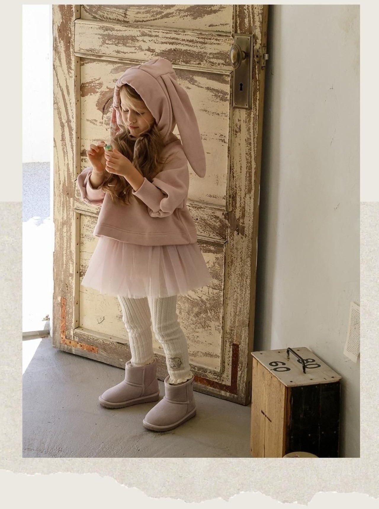 韓国子供服 / 26winter / puella FLO / バニーズフーディー / キッズ / 冬服 *90~140*