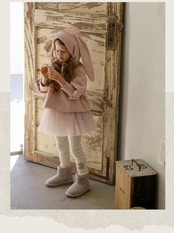 韓国子供服 / 26winter / puella FLO / バニーズフーディー / キッズ / 冬服 *90~140*