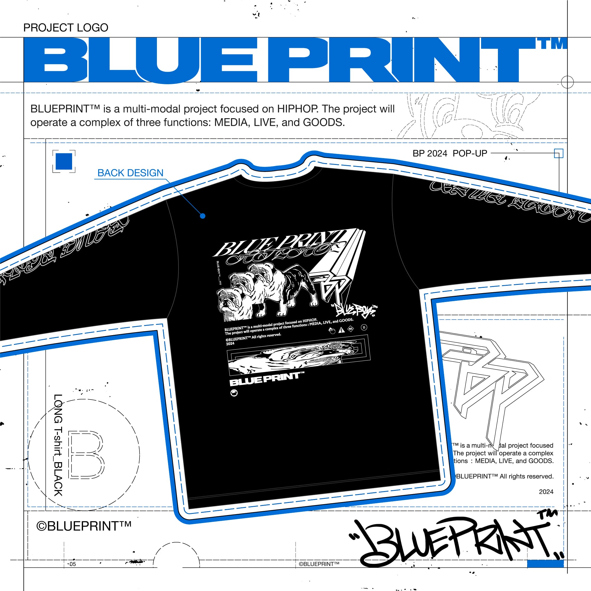 ブループリント BLUEPRINT™ | LONG T-SHIRTS | BLACK #1 | BLUEPRINT™