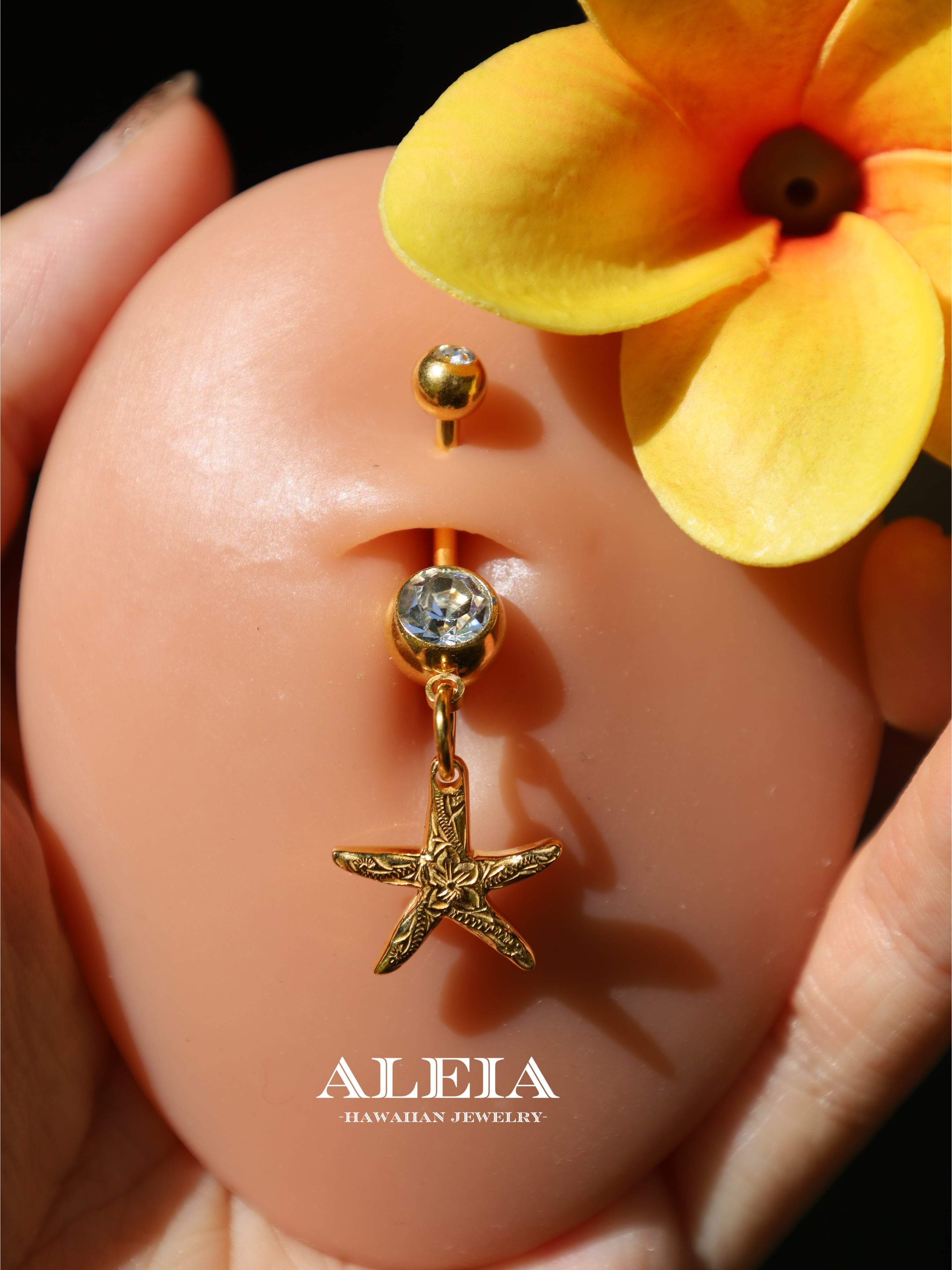 Hawaiianジュエリー ピアス ハワイアンジュエリーピアス クリアキュービックジルコニア 3連