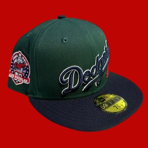 Los Angeles Dodgers 60th Anniversary New Era 59Fifty Fitted / Dark Green,Navy (Gray Brim)