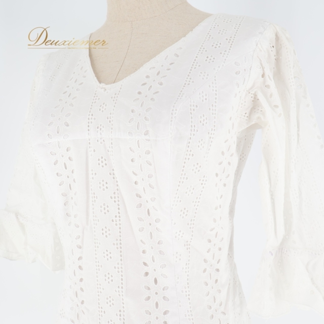 フラメンコ 衣装 トップス ブラウス 白 レース フリル 無地 穴開きレース ダンス 発表会 透け感 ホワイト系 フェミニン ナチュラル おしゃれ 可愛い トップス レディース カジュアル パーティ お洒落