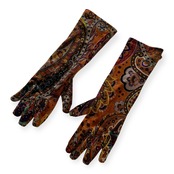 ETRO エトロ ベロア 総柄 グローブ 手袋 ペイズリー系 イタリー製