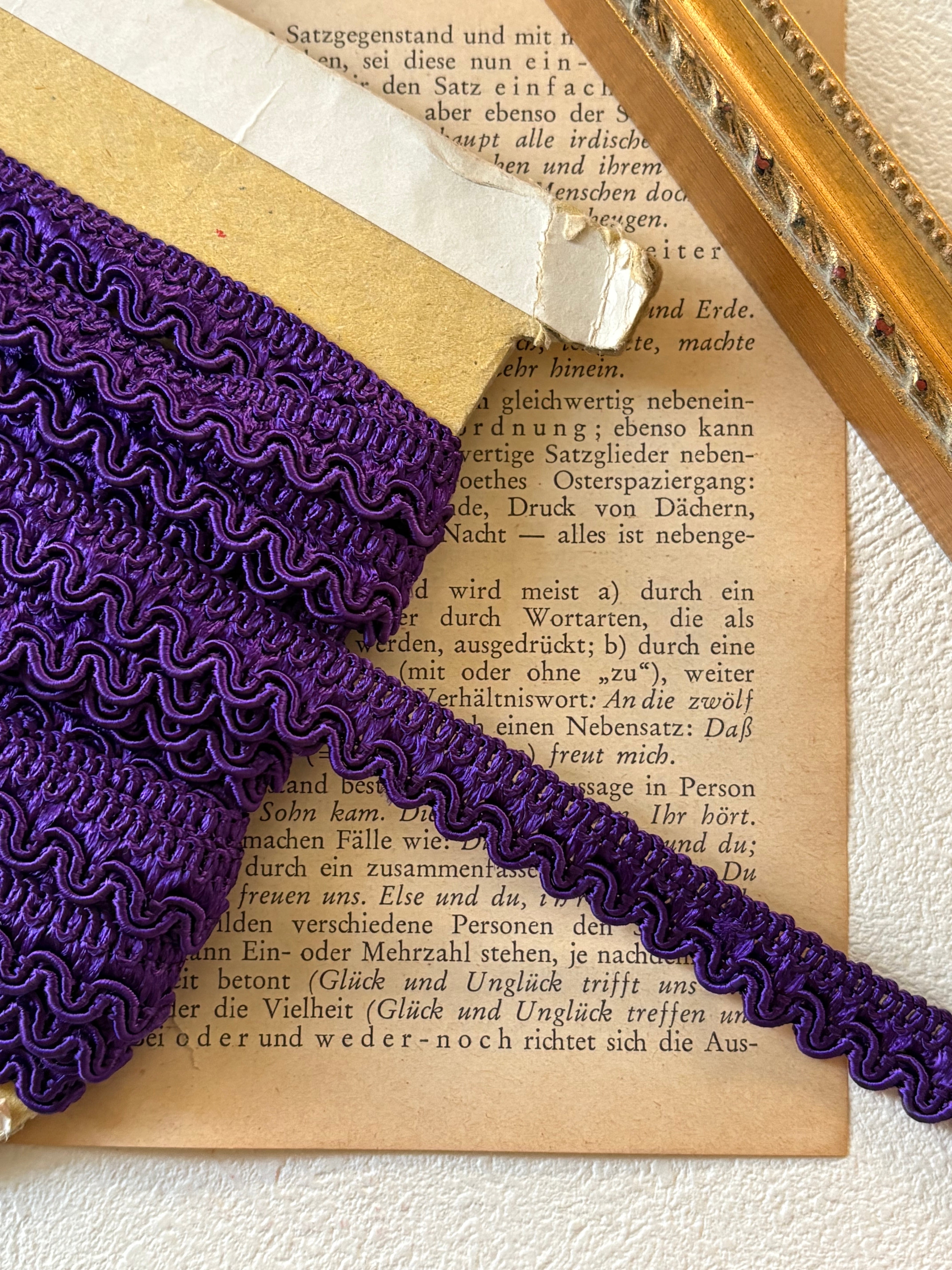 フランスVintageブレード 13mm パープル カルトナージュ デコレーション材 装飾材