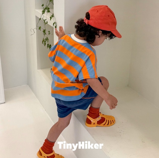 《送料無料》ウィリーストライプT:kids【TinyHiker】※お取り寄せ