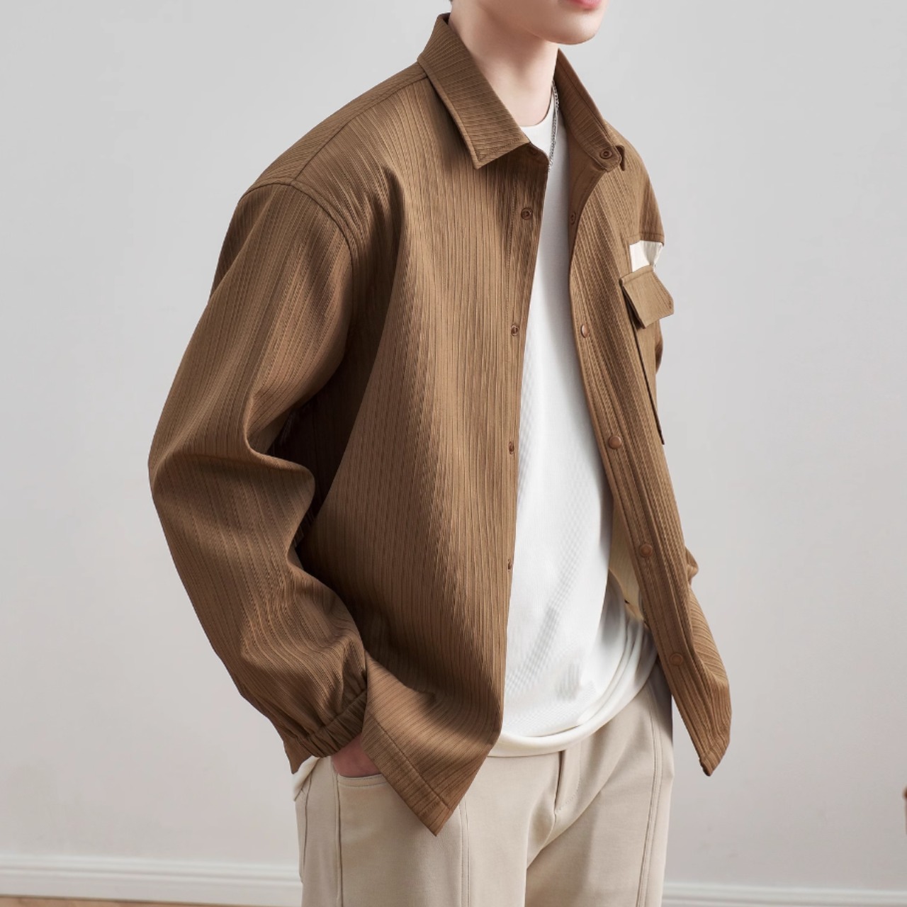 コントラストカラー カジュアルジャケット af0369