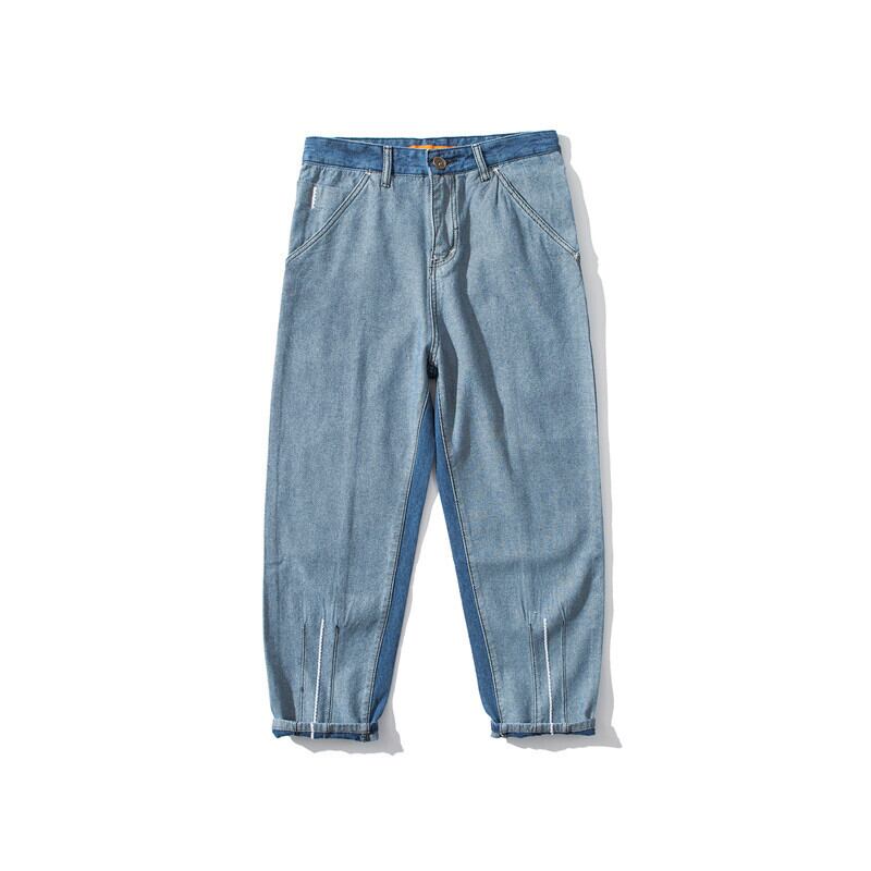 【新作】【送料無料】 Yidao、ヴィンテージ夏服、新しいeseクリエイティブカラーマッチングジーンズ、メンズトレンド、カジュアルオールマッチストレートレッグジーンズ、メンズ-アリババ サマー 夏物 ビンテージ hip6-161110428965020