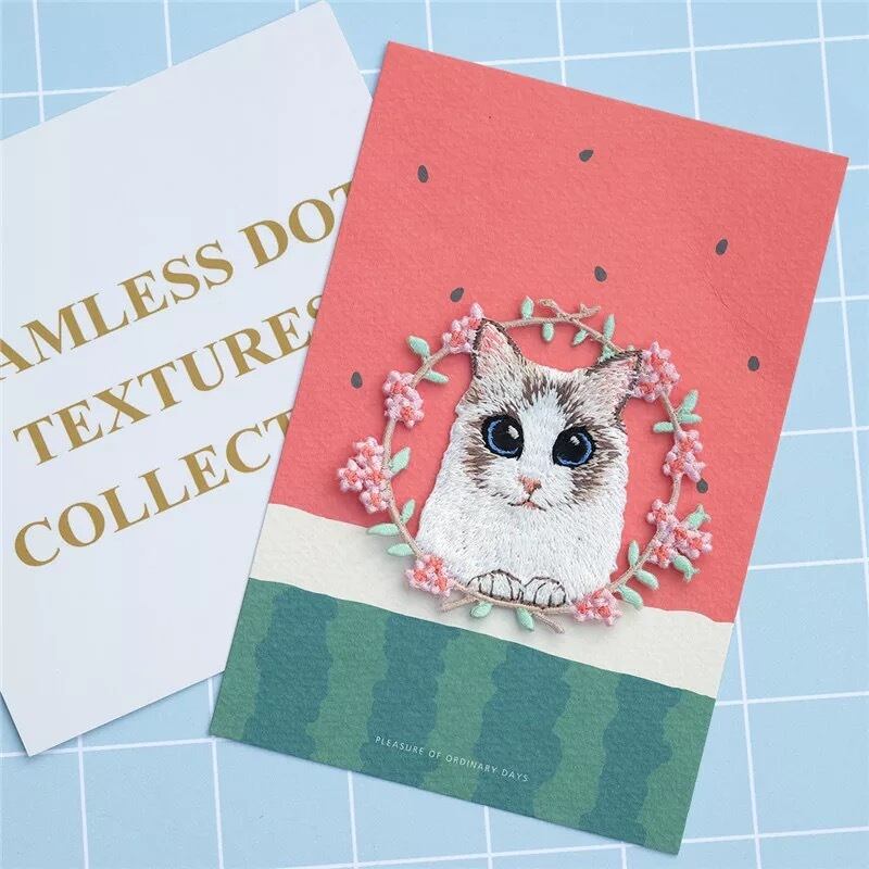 花冠*猫さんアップリケ