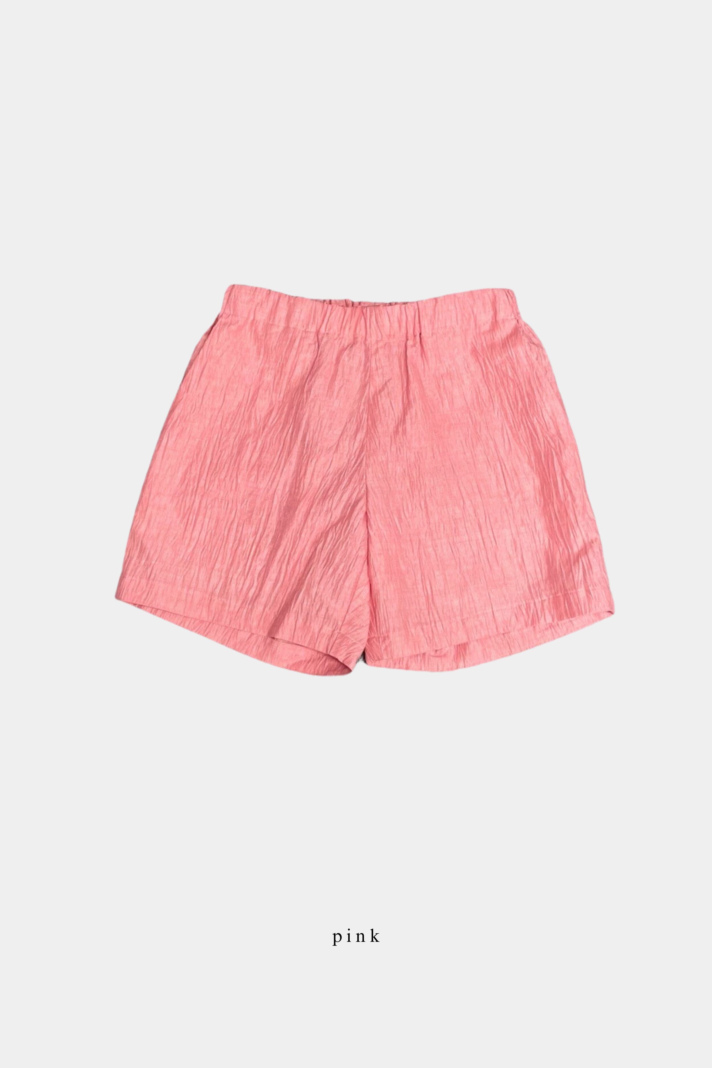 〈 MOUN TEN. 25SS 〉 linen blend shorts "ショートパンツ" / pink / 0(150-160)