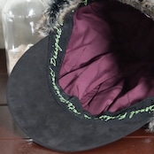 【gifthatオリジナル】SUEDE BOMBER CAP-PC