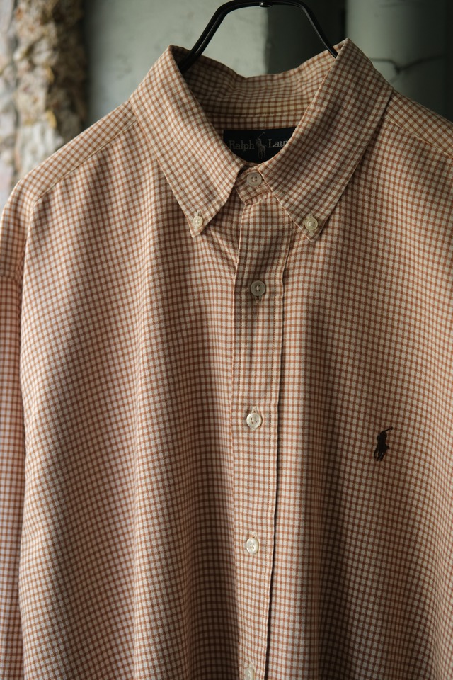 Utah／90's “Ralph Lauren"BLAIRE check shirt／brown