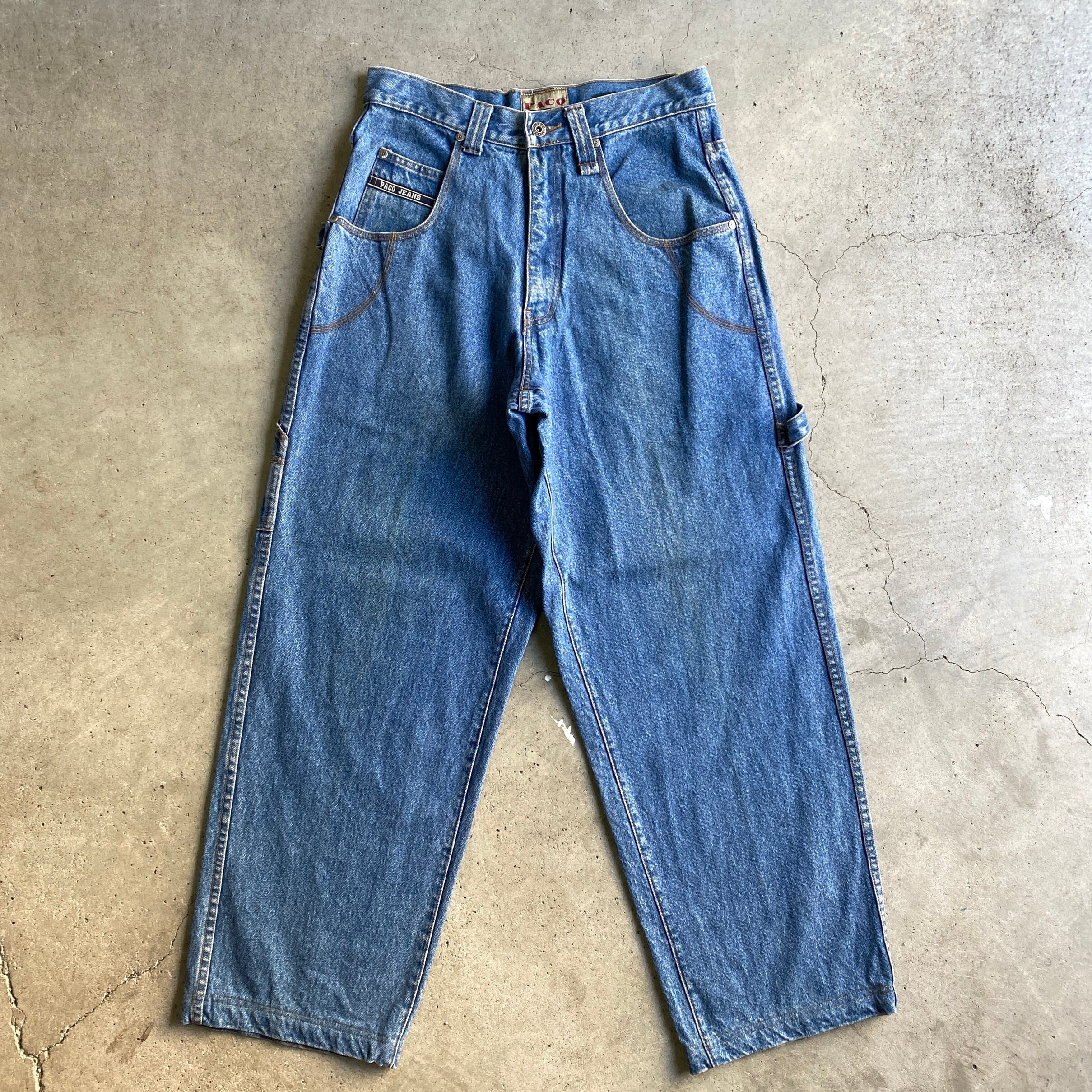 90年代 PACO JEANS ワイド ペインター バギー デニムパンツ メンズW30 