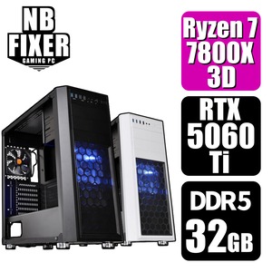 【ゲーミングPC】 Ryzen 7 7800X3D / RTX5060Ti / メモリDDR5 32GB / SSD 1TB / H26