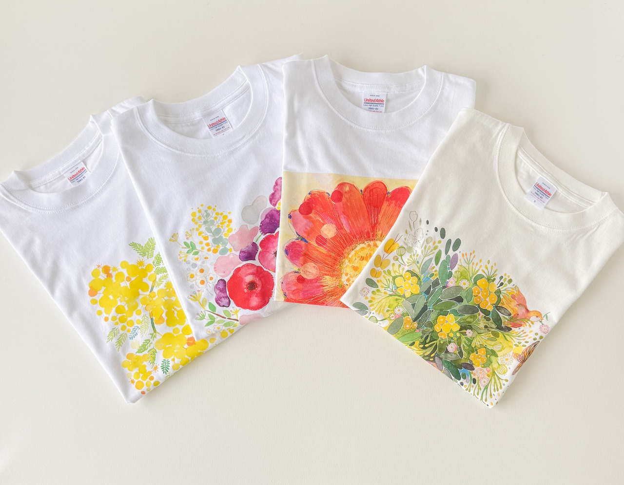 水彩画を着るTシャツ　「Pink Harmony」