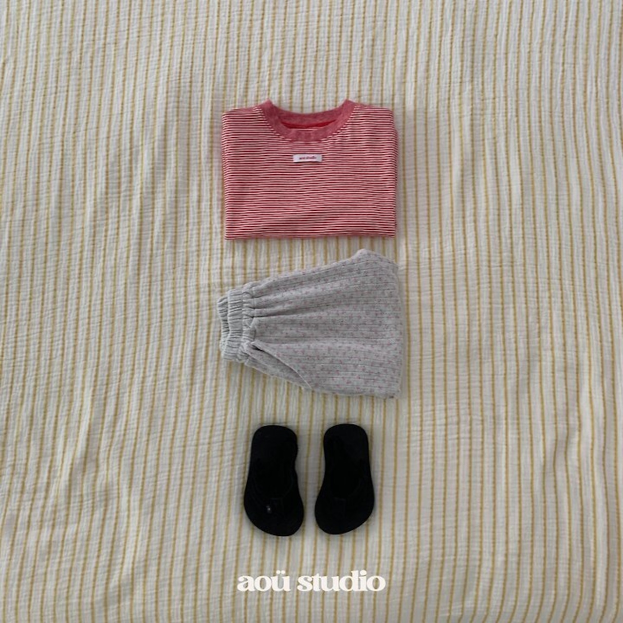 【取寄/韓国直送】aou studio 26/SM ミニストライプTシャツ|夏服|韓国子供服