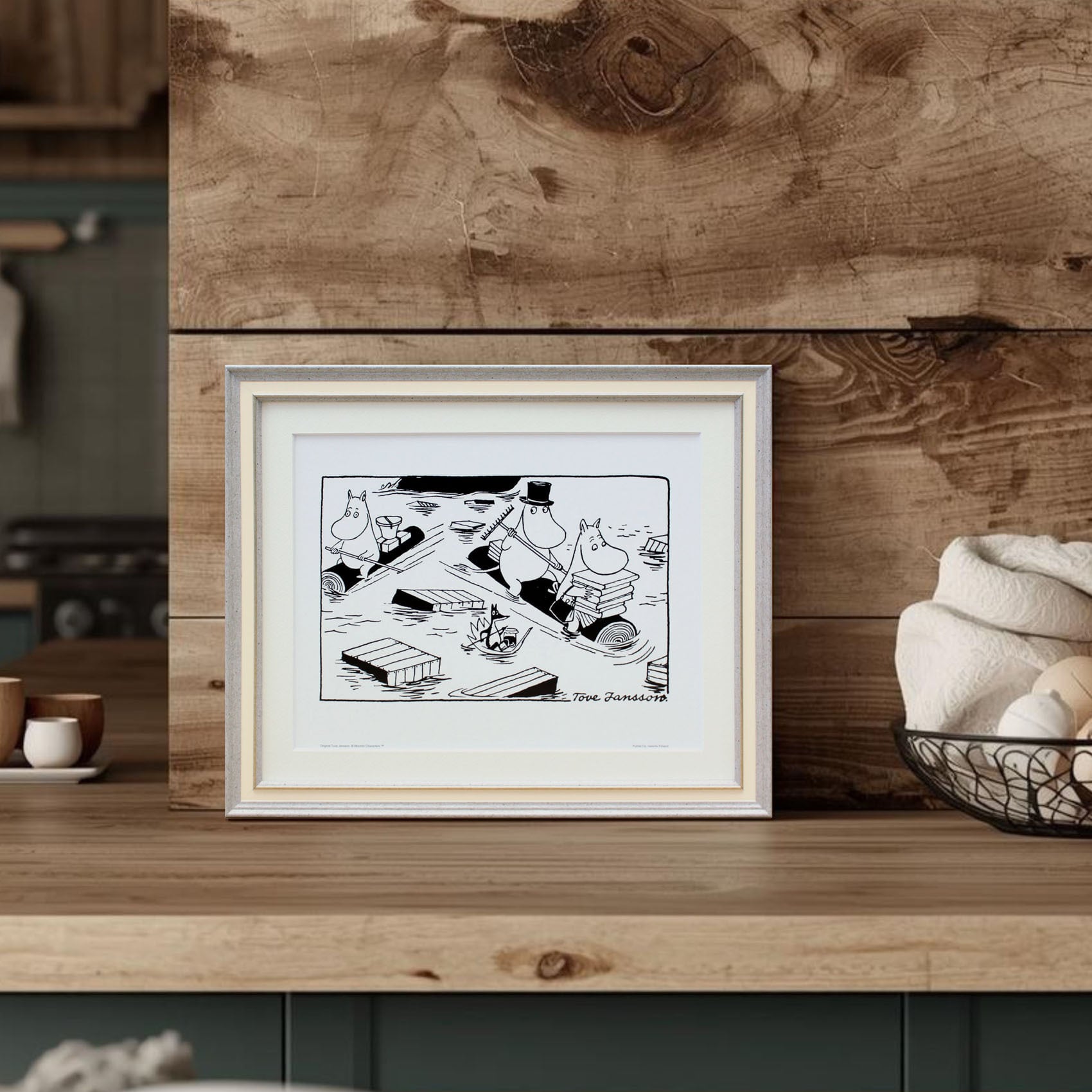 ムーミン 北欧 Putinki「ハブ セーリング」送料無料 フレーム選択可能 展示用フック付アートポスター 絵画 インテリア アート