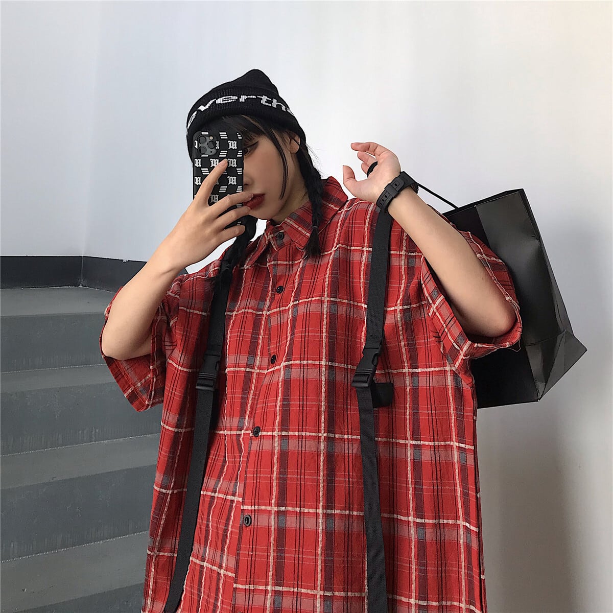 新品 スタンダード♡チェック柄シャツブラウス大人女子☆ レトロ