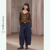 藍の庭を歩く幻のワイドデニム 《C0260》