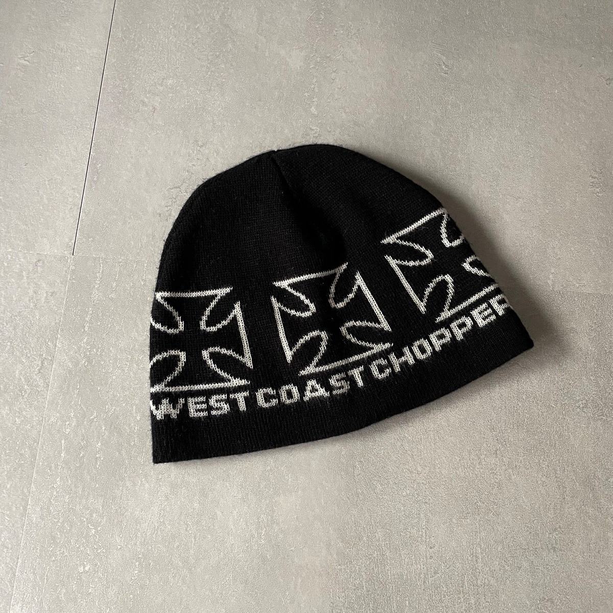 Bonnet (Beanie) West Coast Choppers Classique Noir - Logo Brodé, 100% Acrylique, Unisexe