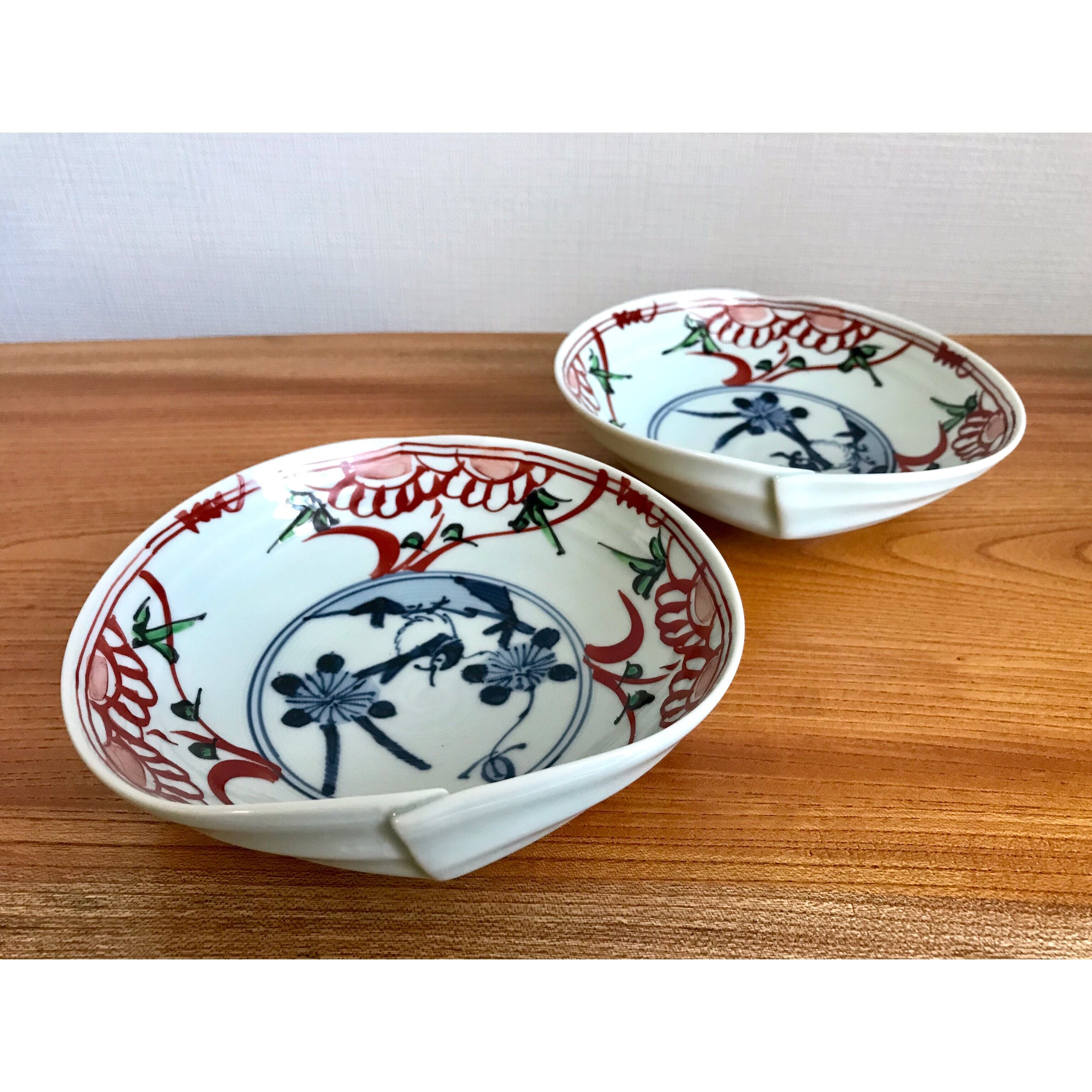 ✨有田焼 幸楽窯 盛り皿 赤絵 脚付き ✨刺身 八寸 金彩 刺身 焼き物