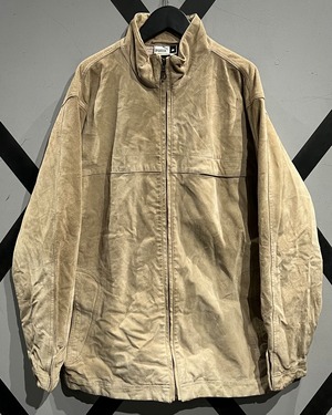 【X VINTAGE】“PUMA” Loose Zip Up Suede Leather Jacket