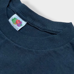 【FRUIT OF THE LOOM】ロゴ 両面プリント Tシャツ バックプリント 黒t 半袖 X-LARGE ビッグシルエット us古着