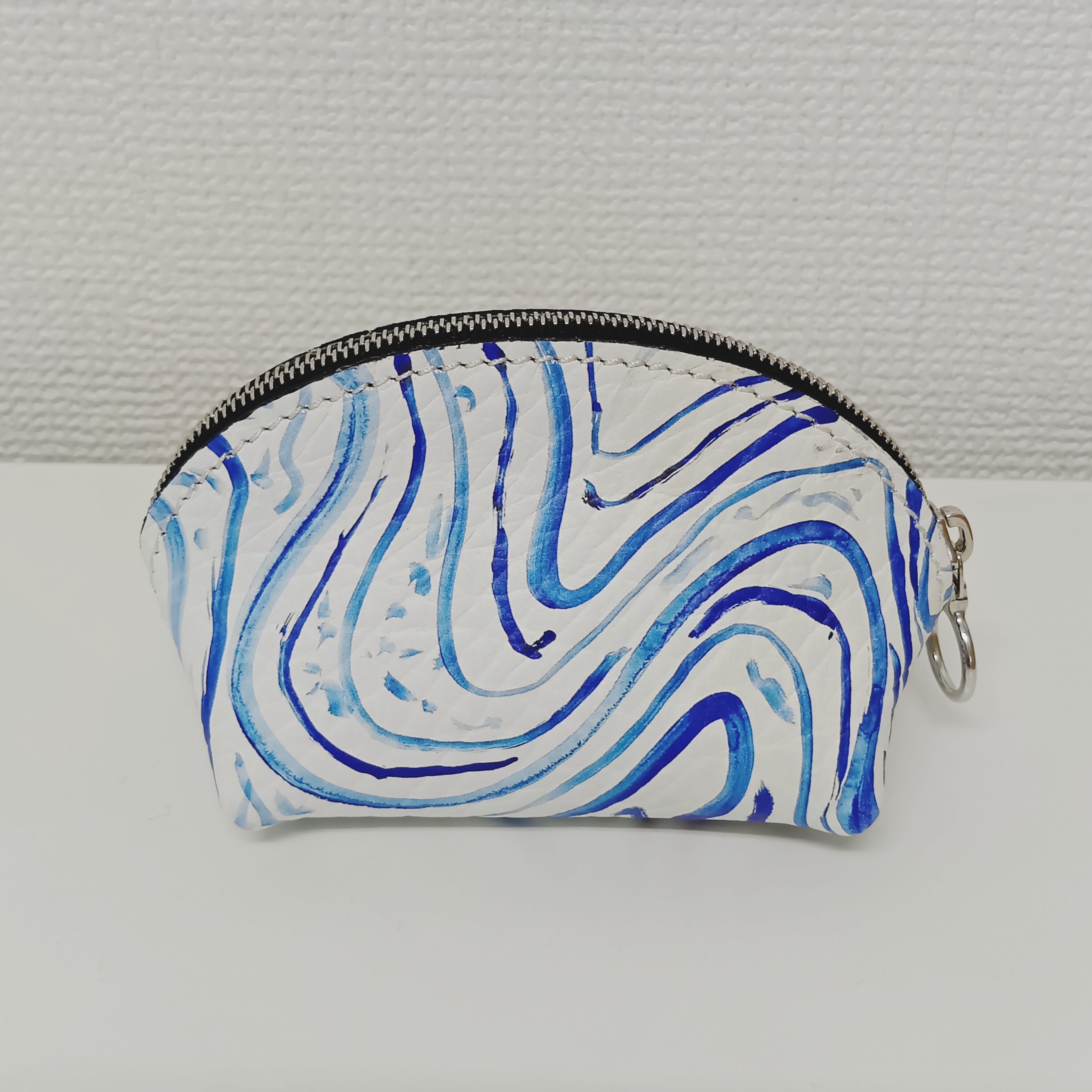 Suicaのペンギン印傳親子がま口（十色柄・黒革×白漆） | Pay ID