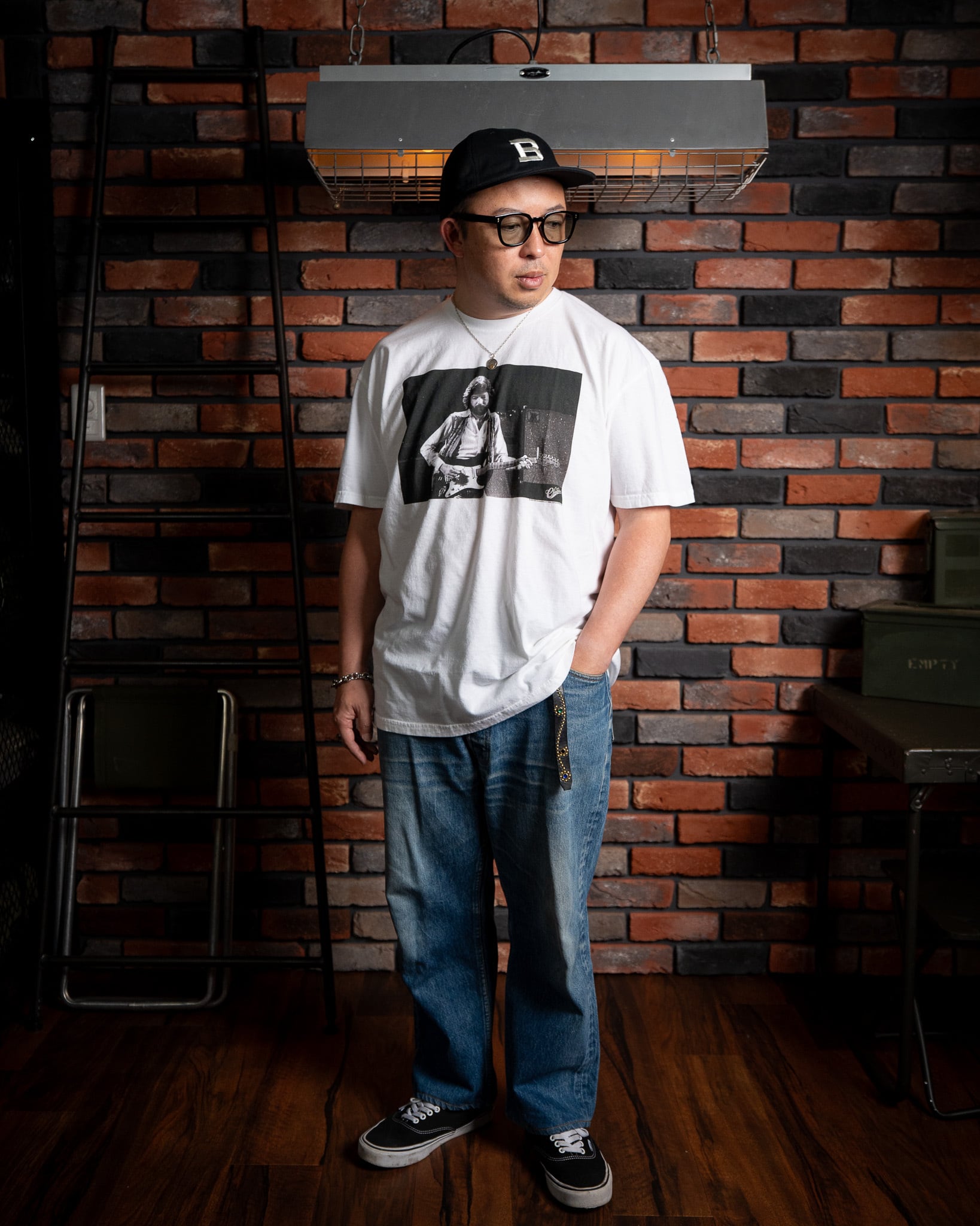 THRIFTY LOOK】ERIC CLAPTON TEE 新品 ユーズド加工 L XL エリック
