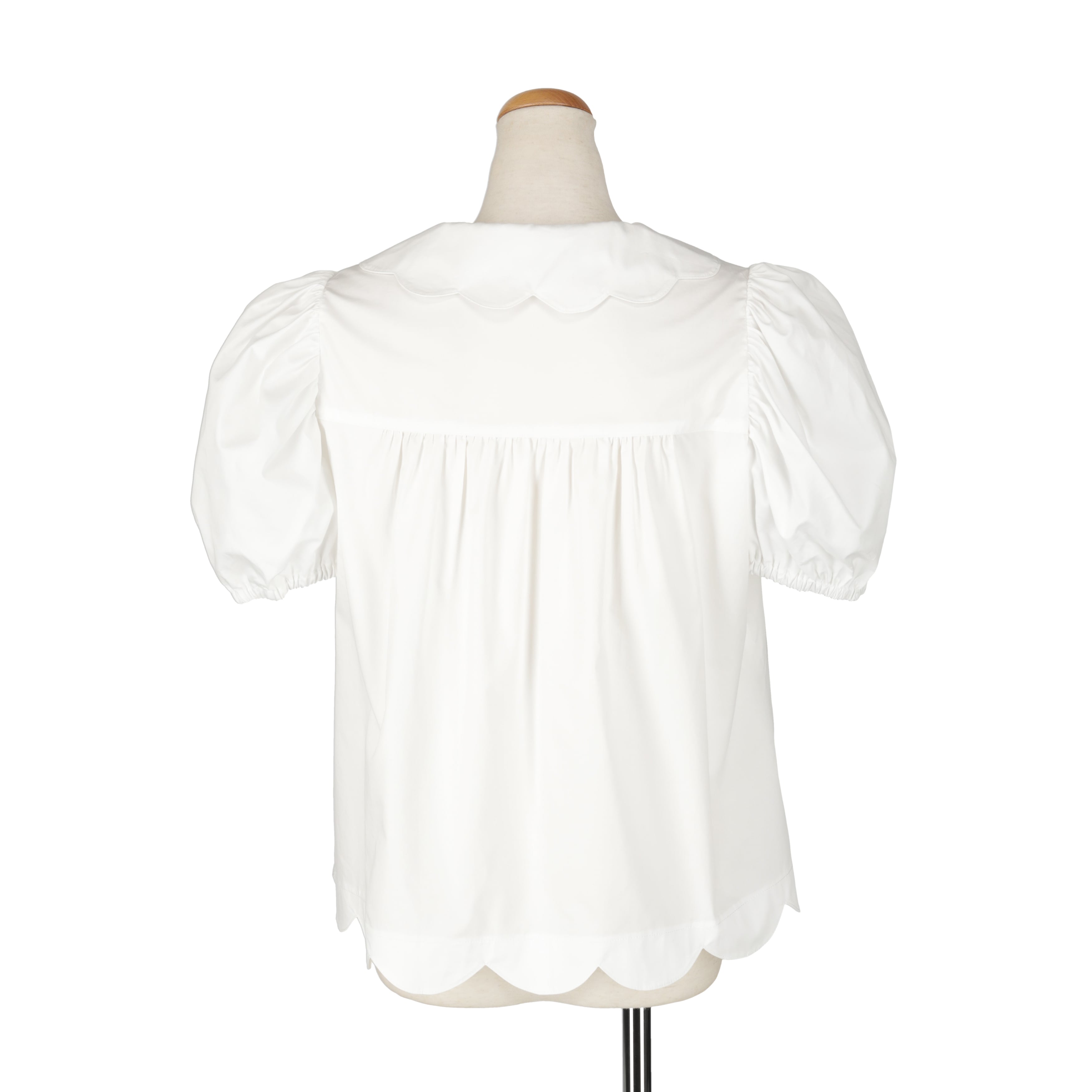 スカラップブラウス　WHITE