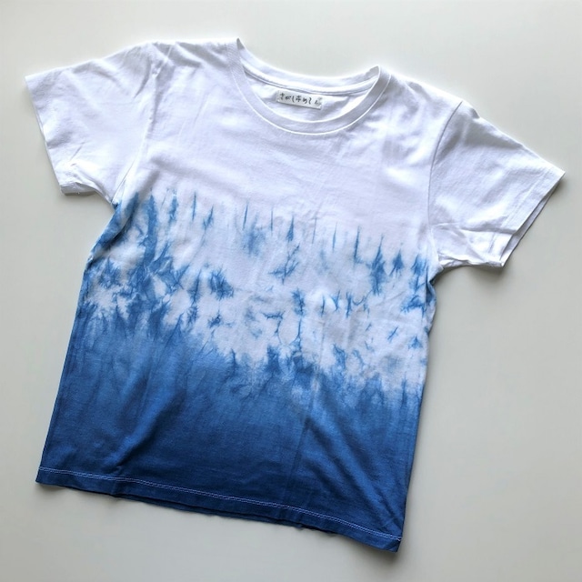 あまべ藍Tシャツ（ホワイトｘムラクモｘグラデーション）