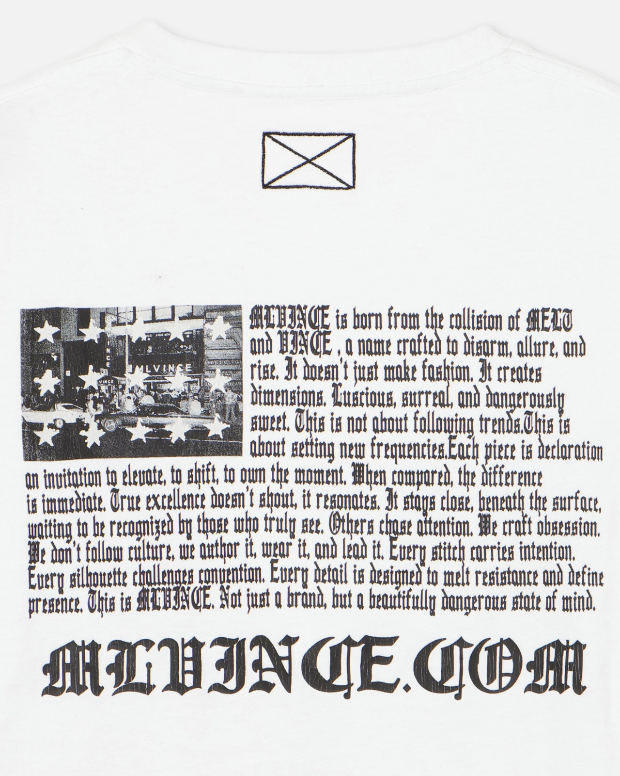 MLVINCE / MLV FLAG BIG TEE washed white