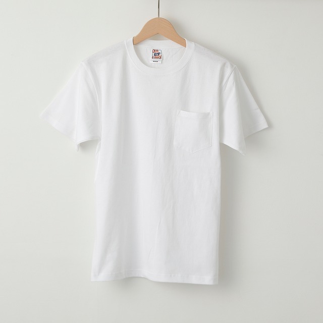 (XL) 6.2オンス　オープンエンドポケットTシャツ(XL)　ホワイト