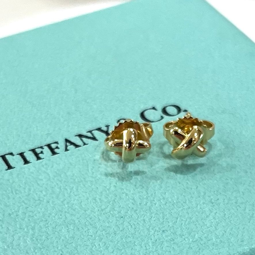 TIFFANY & Co.】【18k 750】2894 ティファニー クロスステッチ ピアス