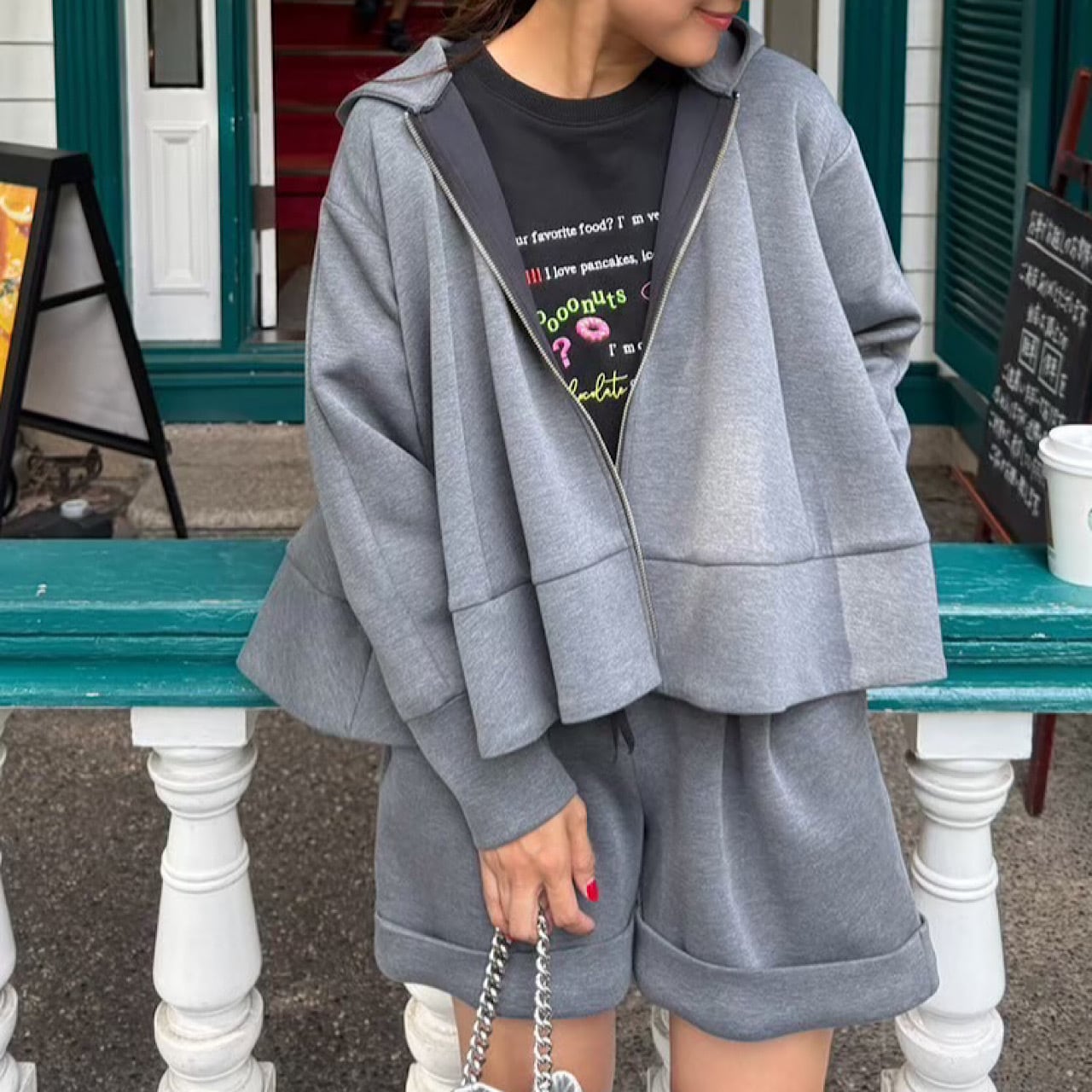 ★リンカブル メッセージスウェットプルオーバー(グレー) メッセージスウェットプルオーバー(グレー) | LINKABLE