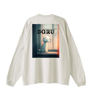 ビション・フリーゼ　バックプリントロングスリーブTシャツ