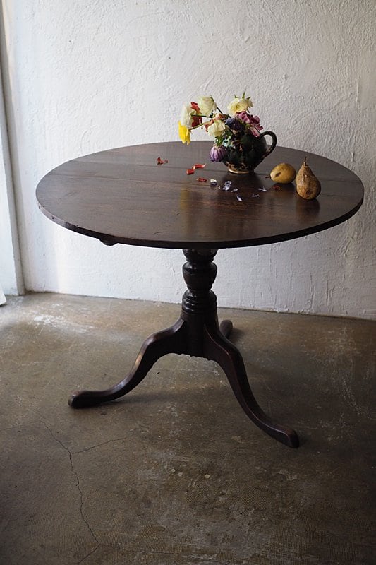 オークの丸テーブル-antique oak round table | アンティーク