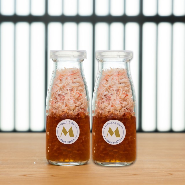 【冷凍】北海道産 特選・毛ガニいくら瓶（2本×150g）