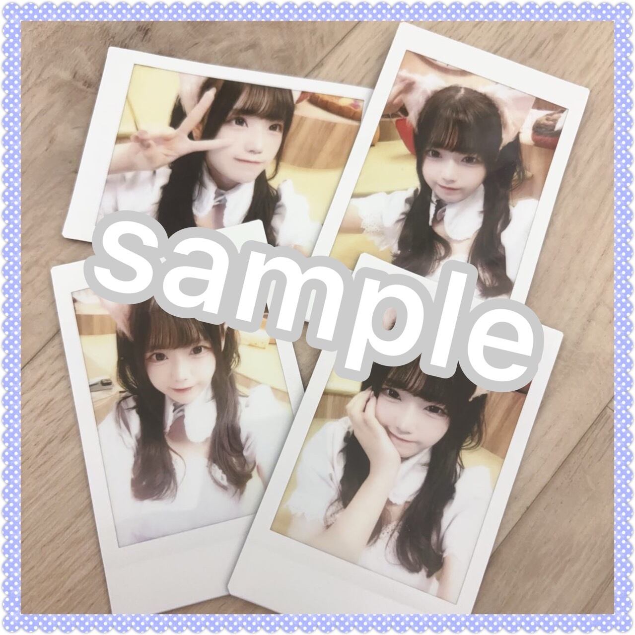 チェキ風 テンプレート デコチェキ(宛名,裏面メッセージあり