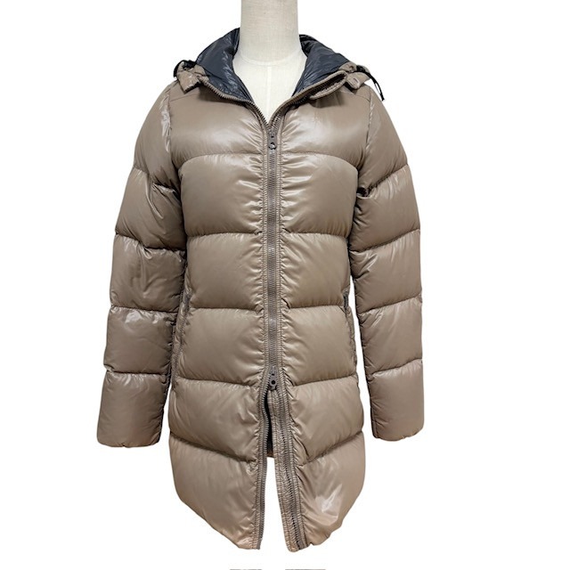 古着 デュベティカ DUVETICA KAPPA ダウンコート クリーニング済み ベージュ×グレー レディース サイズ38