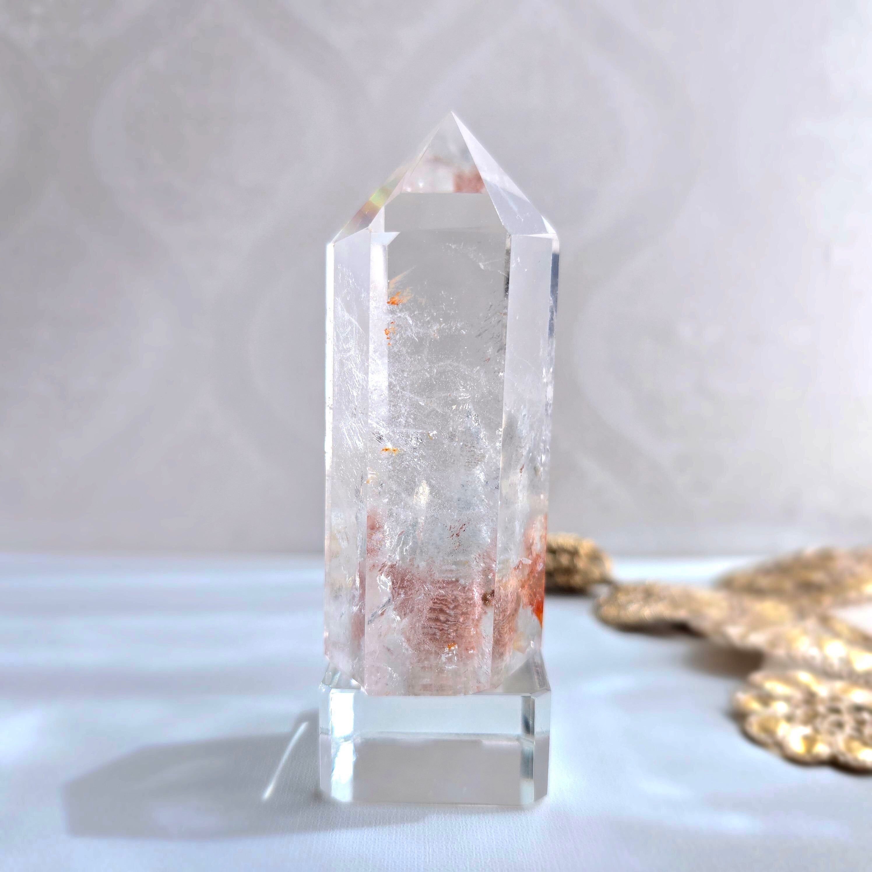 ザンビア産 水晶 エンジェルブルーラダー ポイント 高透明 約19.5cm