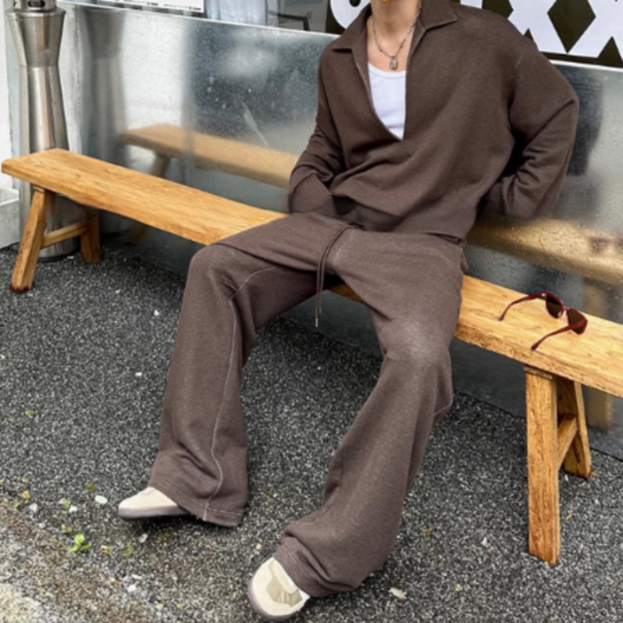 コーヒーカラースウェットパンツ（別売りでセットアップのトップスあり）　0858