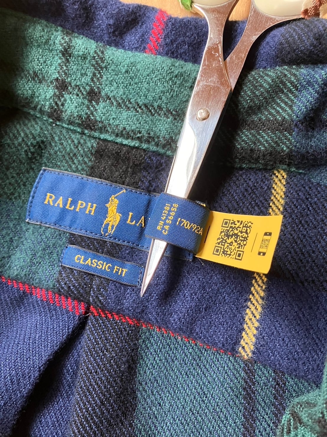 TRL128RALPH LAURENラルフローレン　長袖シャツ　チェック　Sサイズ　ネルシャツ　美品