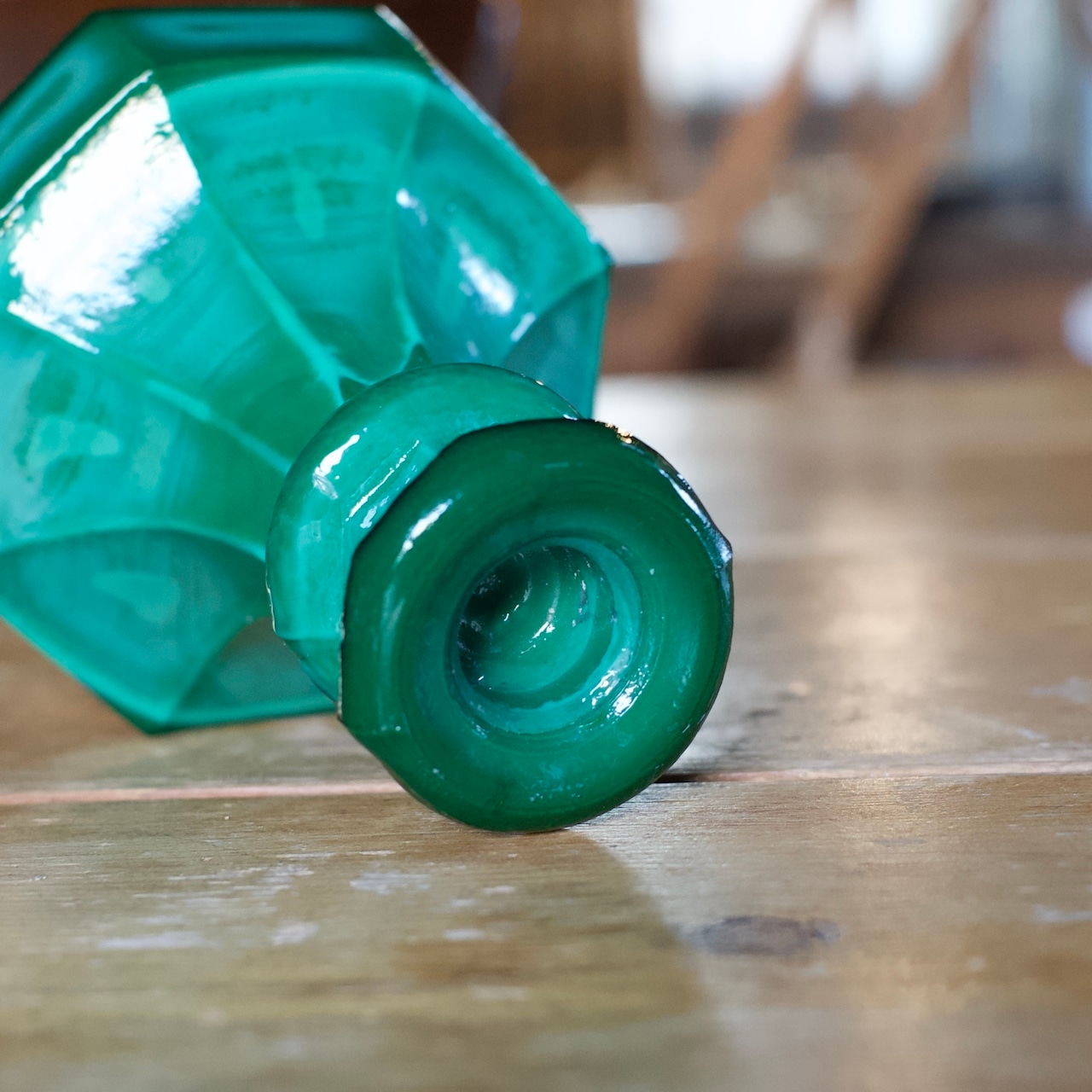 Malachite Candle Stand / マラカイト キャンドルスタンド〈 チェコガラス・燭台・蝋燭・オブジェ・ディスプレイ・アンティーク・ヴィンテージ 〉