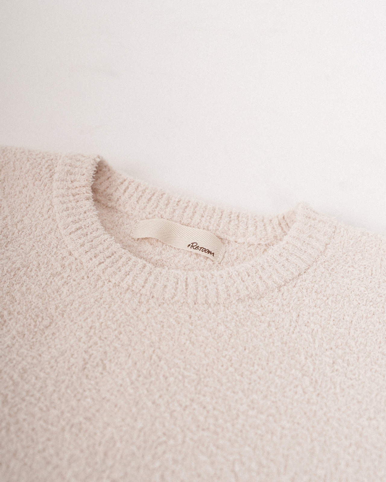 【#Re:room】CACTUS HEART APPLIQUE MALL KNIT［REK164］